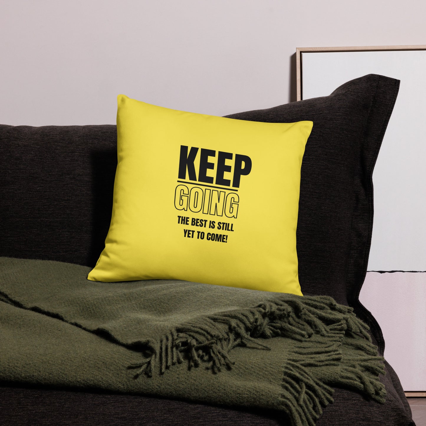 Basic Pillow-KEEP GOING (YELLOW)