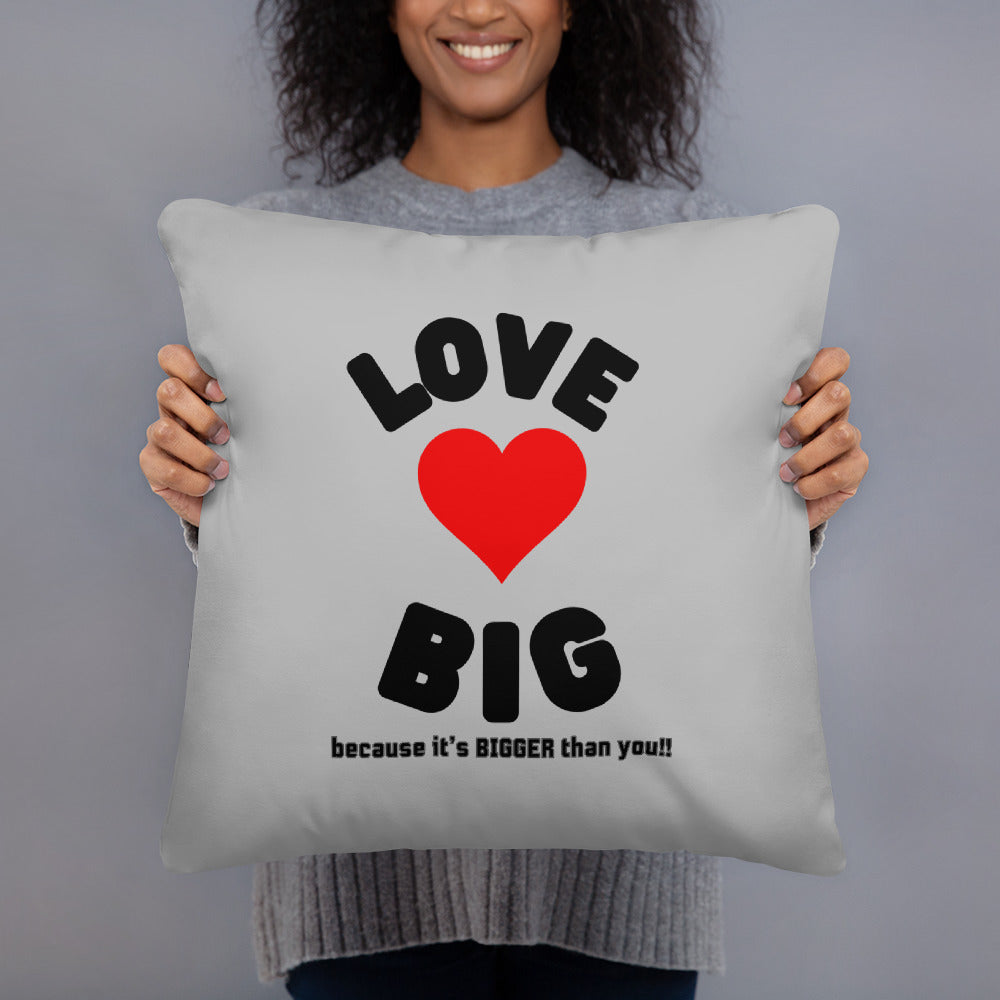 Basic Pillow-LOVE BIG (GREY)