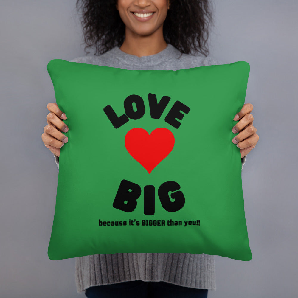 Basic Pillow-LOVE BIG (GREEN)