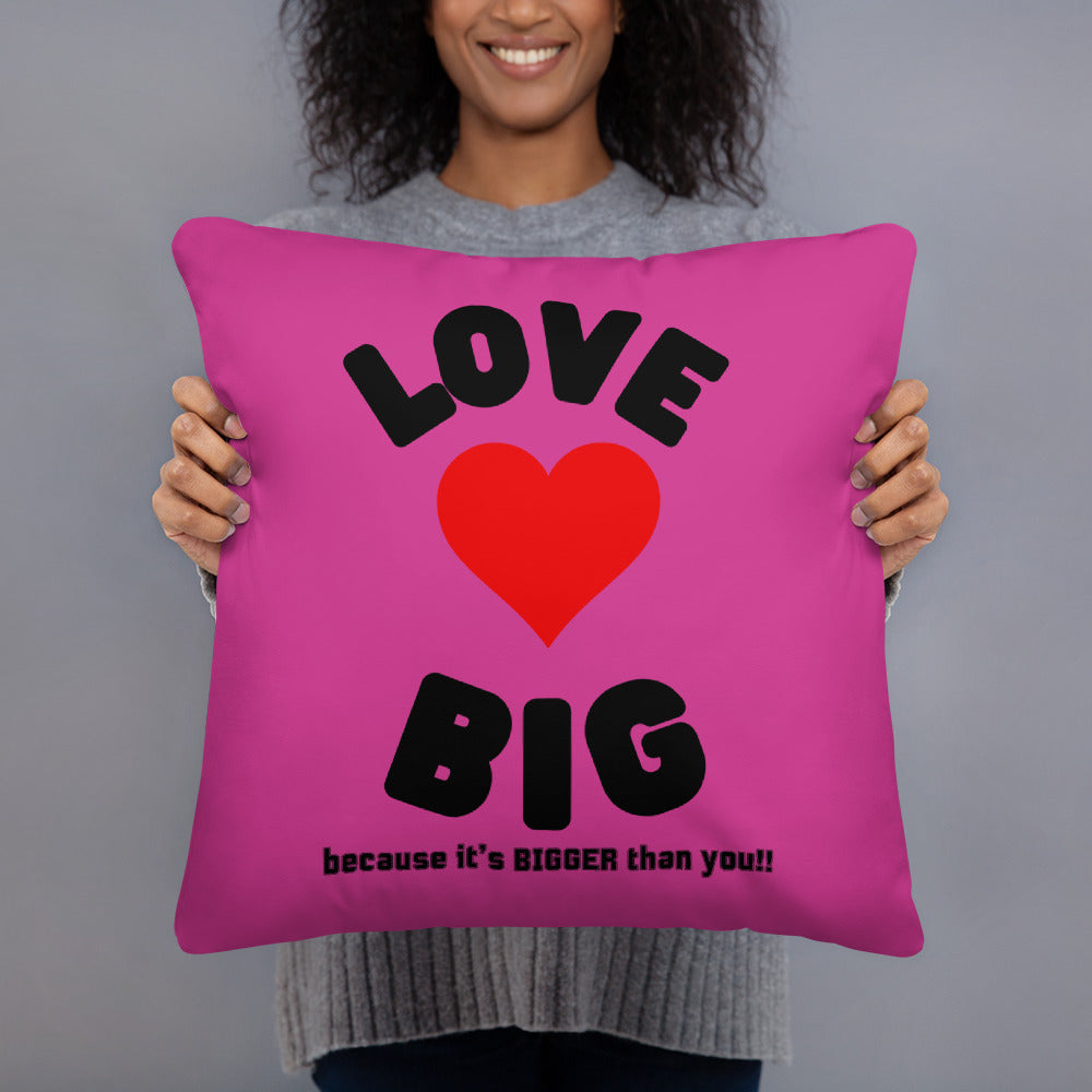 Basic Pillow-LOVE BIG (FUSCHIA)