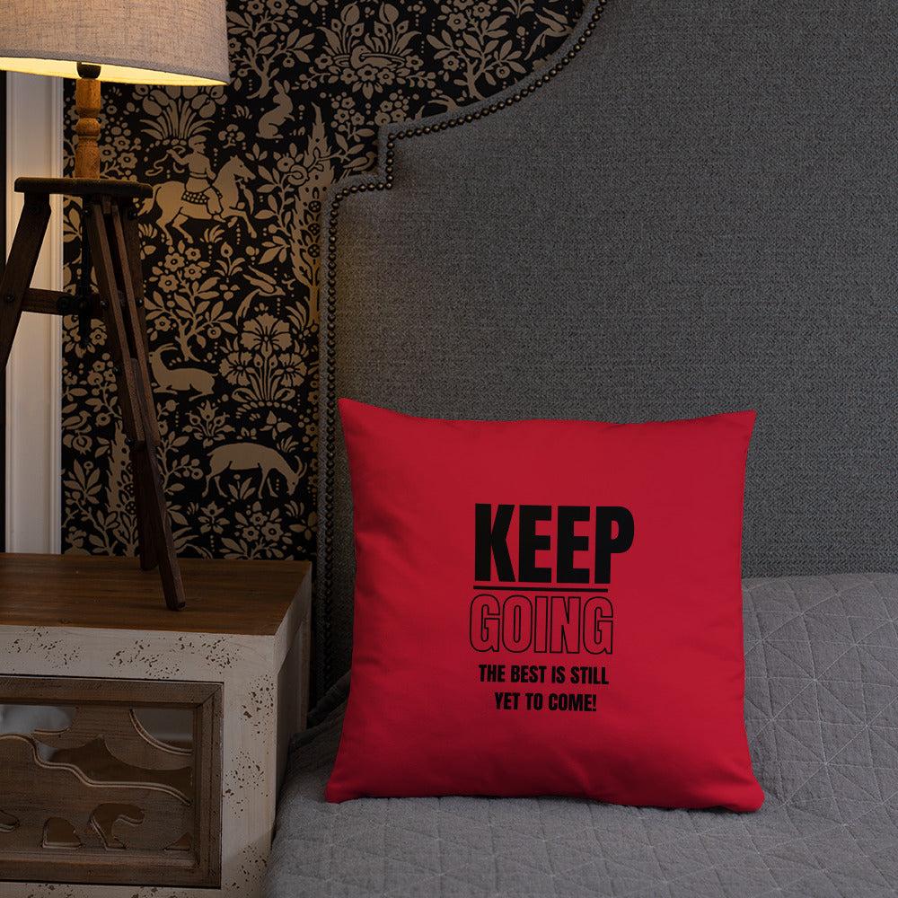 Basic Pillow-KEEP GOING (RED)