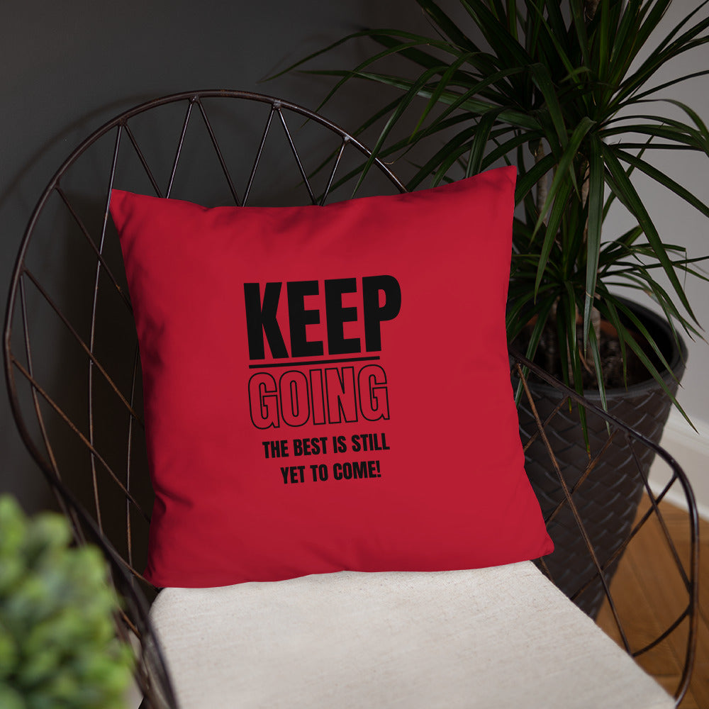 Basic Pillow-KEEP GOING (RED)