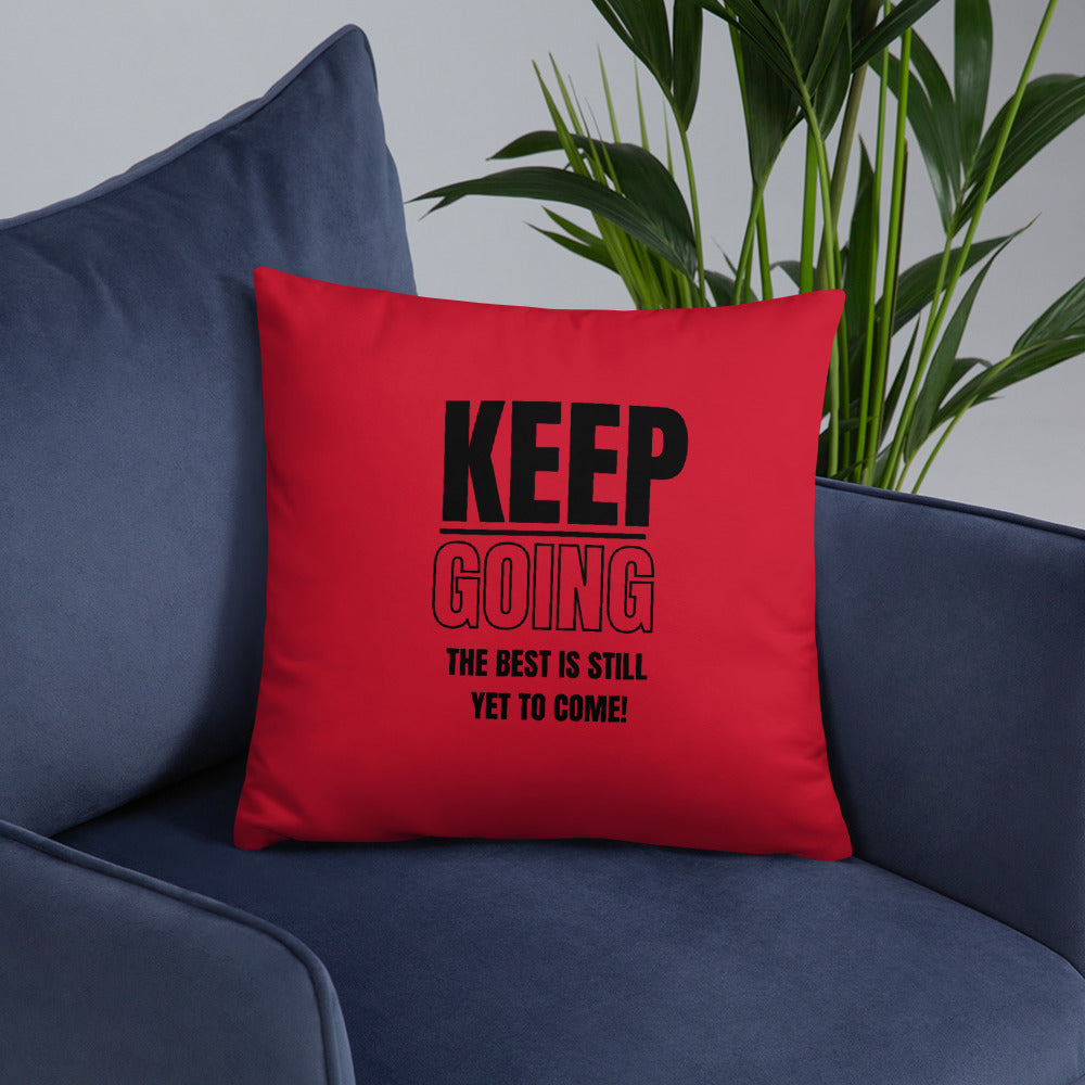 Basic Pillow-KEEP GOING (RED)