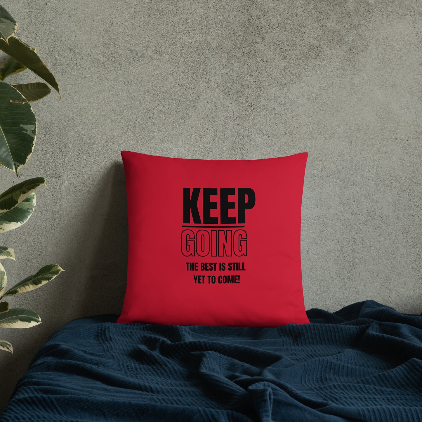 Basic Pillow-KEEP GOING (RED)