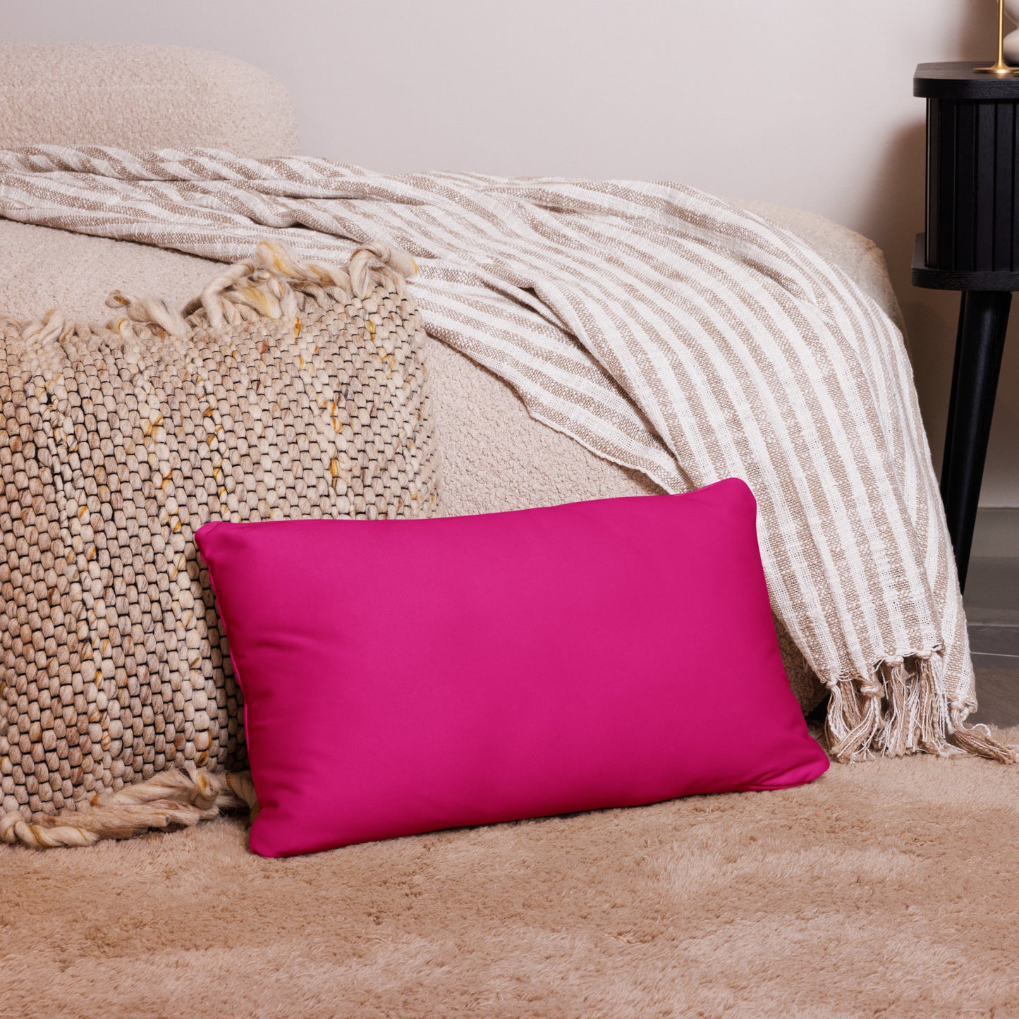 Basic Pillow-KEEP GOING (FUSCHIA)