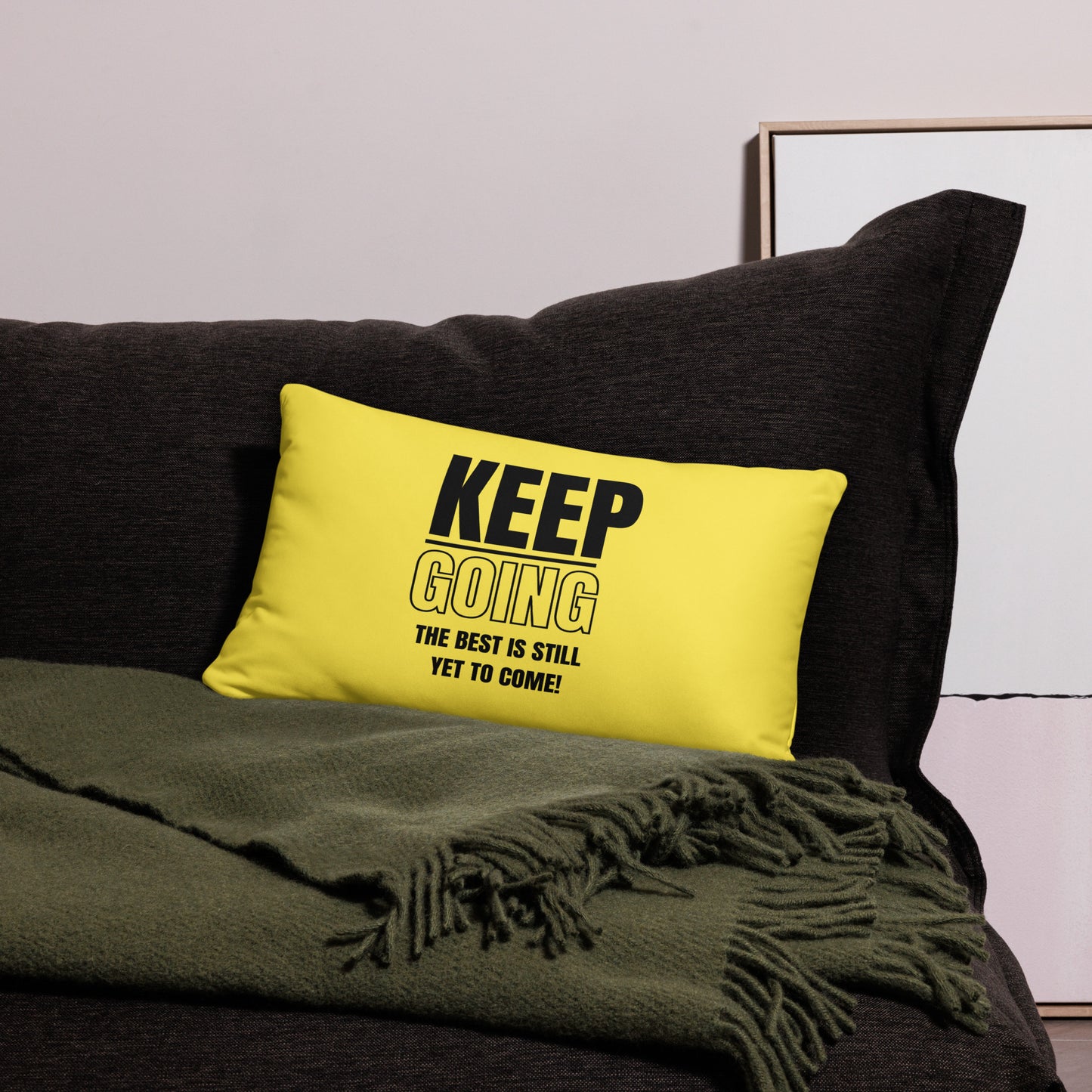 Basic Pillow-KEEP GOING (YELLOW)