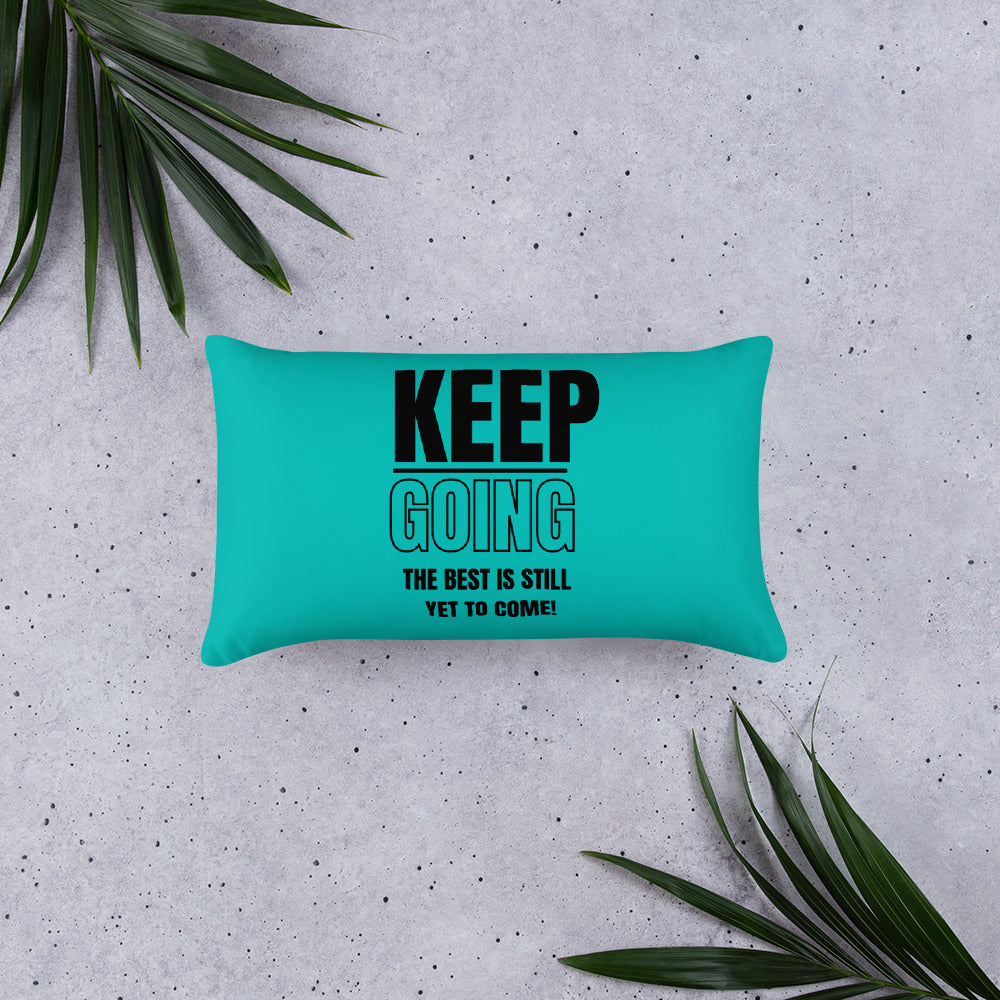 Basic Pillow-KEEP GOING (TURQUISE)