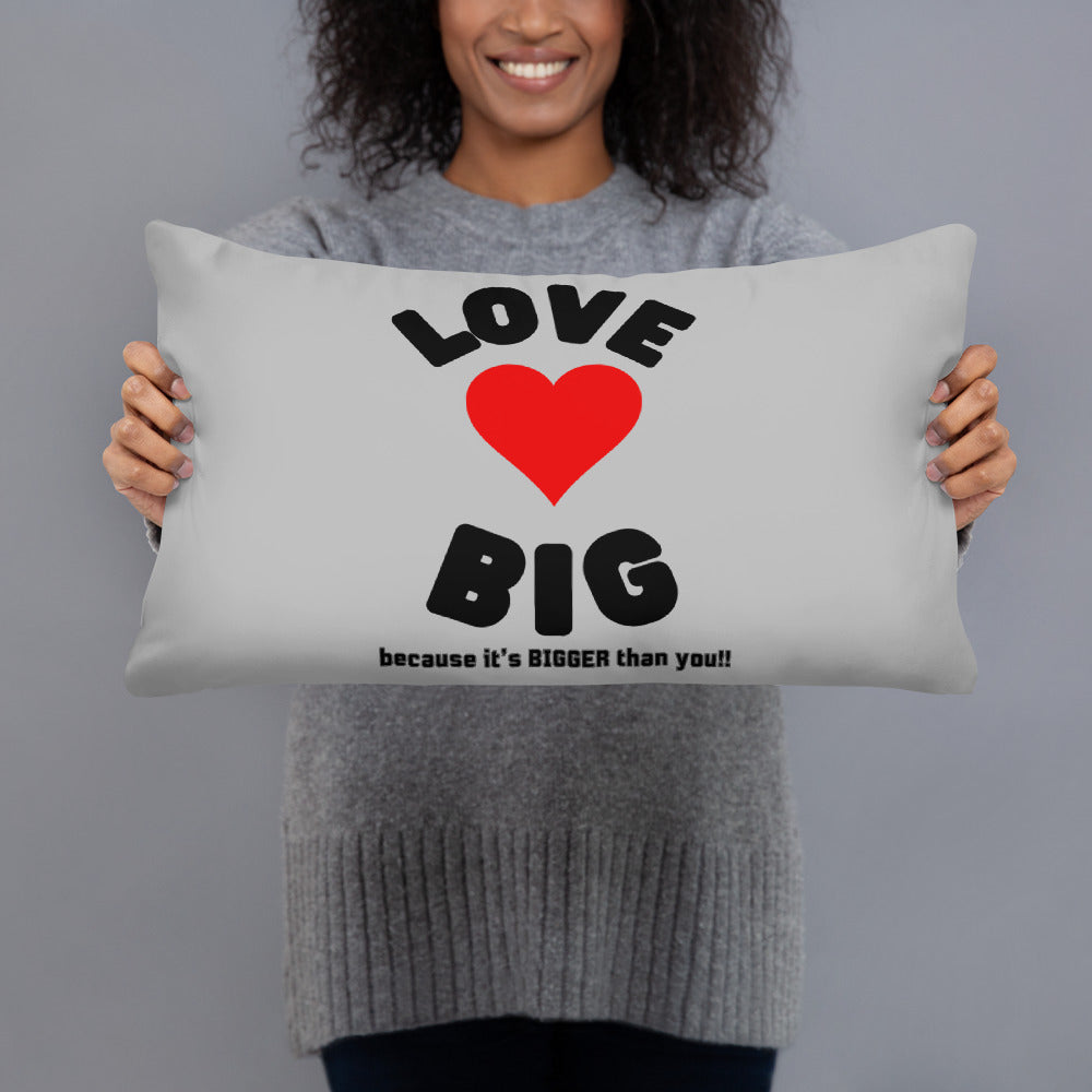 Basic Pillow-LOVE BIG (GREY)