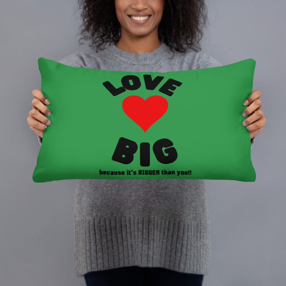 Basic Pillow-LOVE BIG (GREEN)