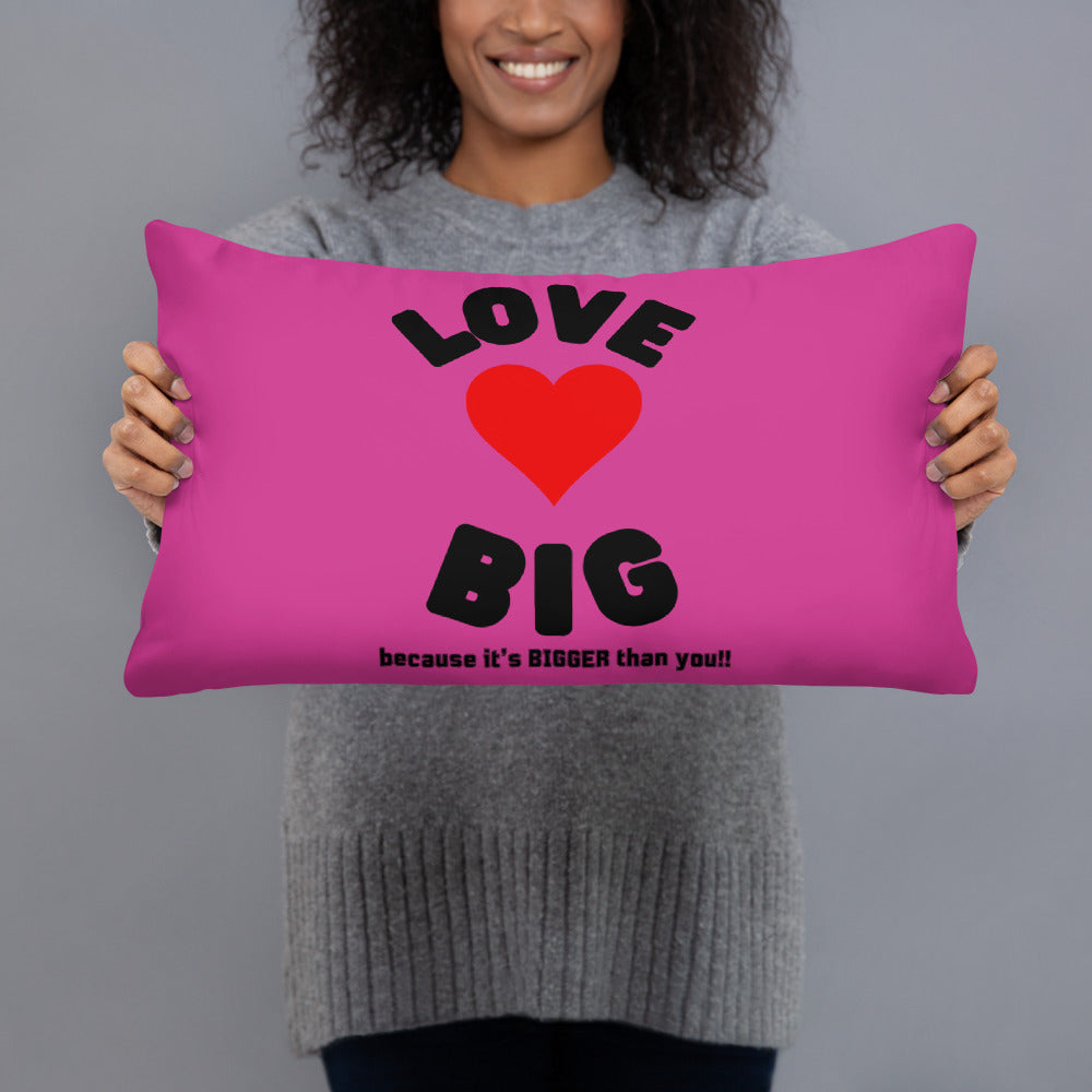 Basic Pillow-LOVE BIG (FUSCHIA)