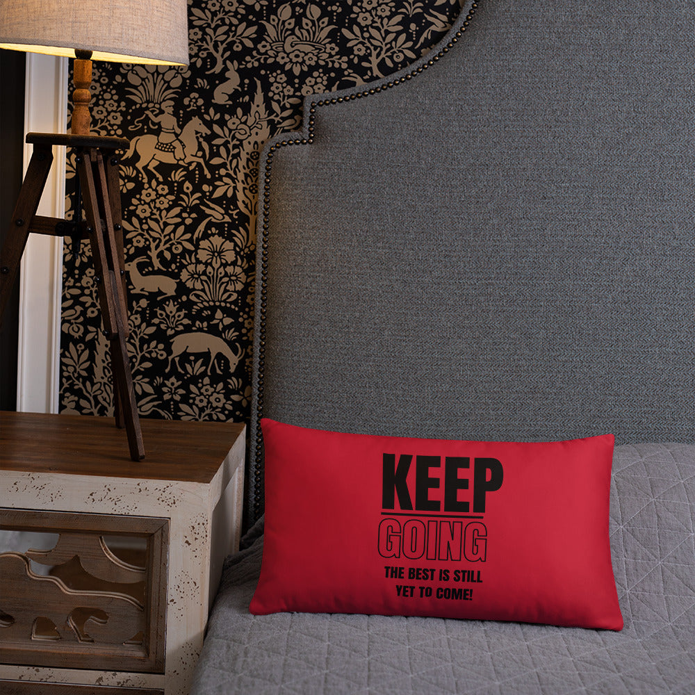 Basic Pillow-KEEP GOING (RED)