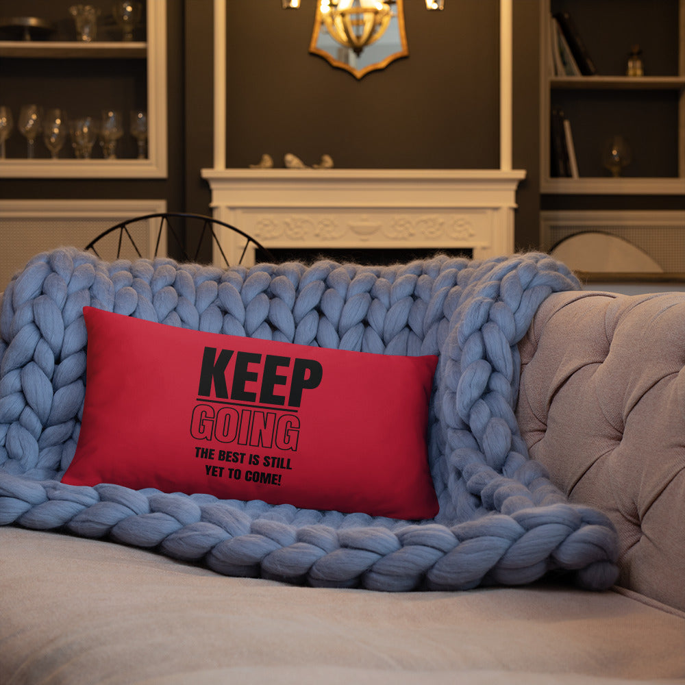 Basic Pillow-KEEP GOING (RED)