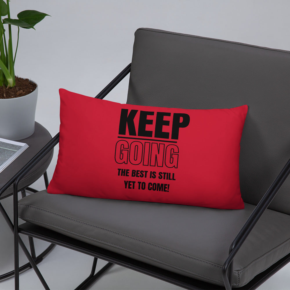 Basic Pillow-KEEP GOING (RED)