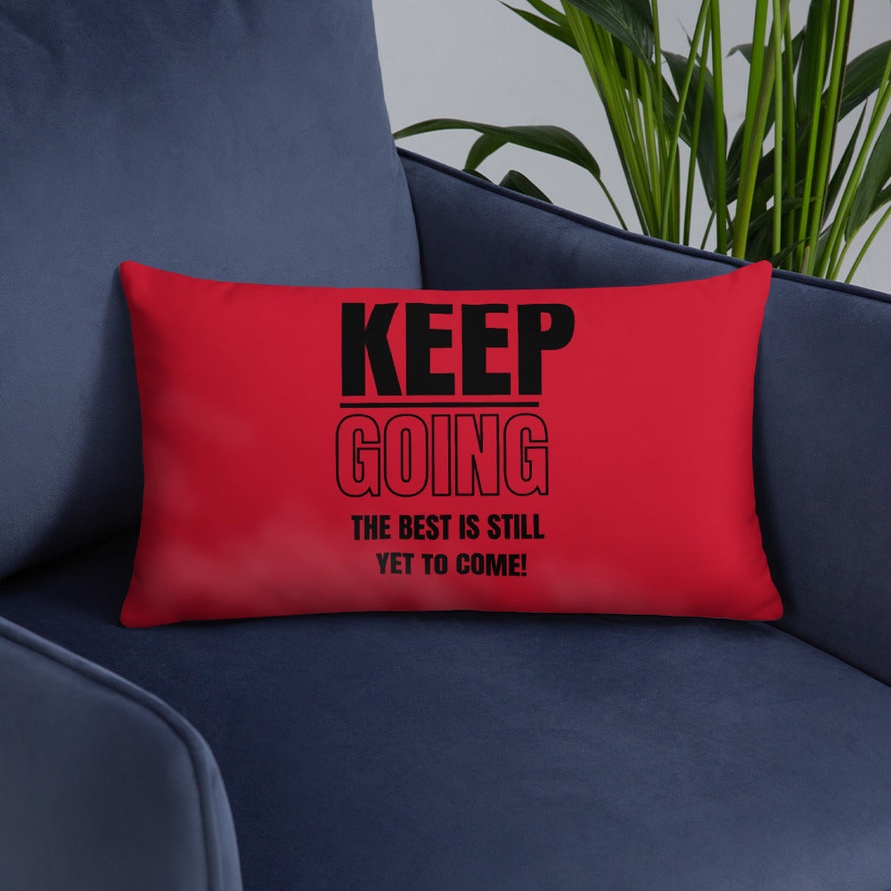 Basic Pillow-KEEP GOING (RED)