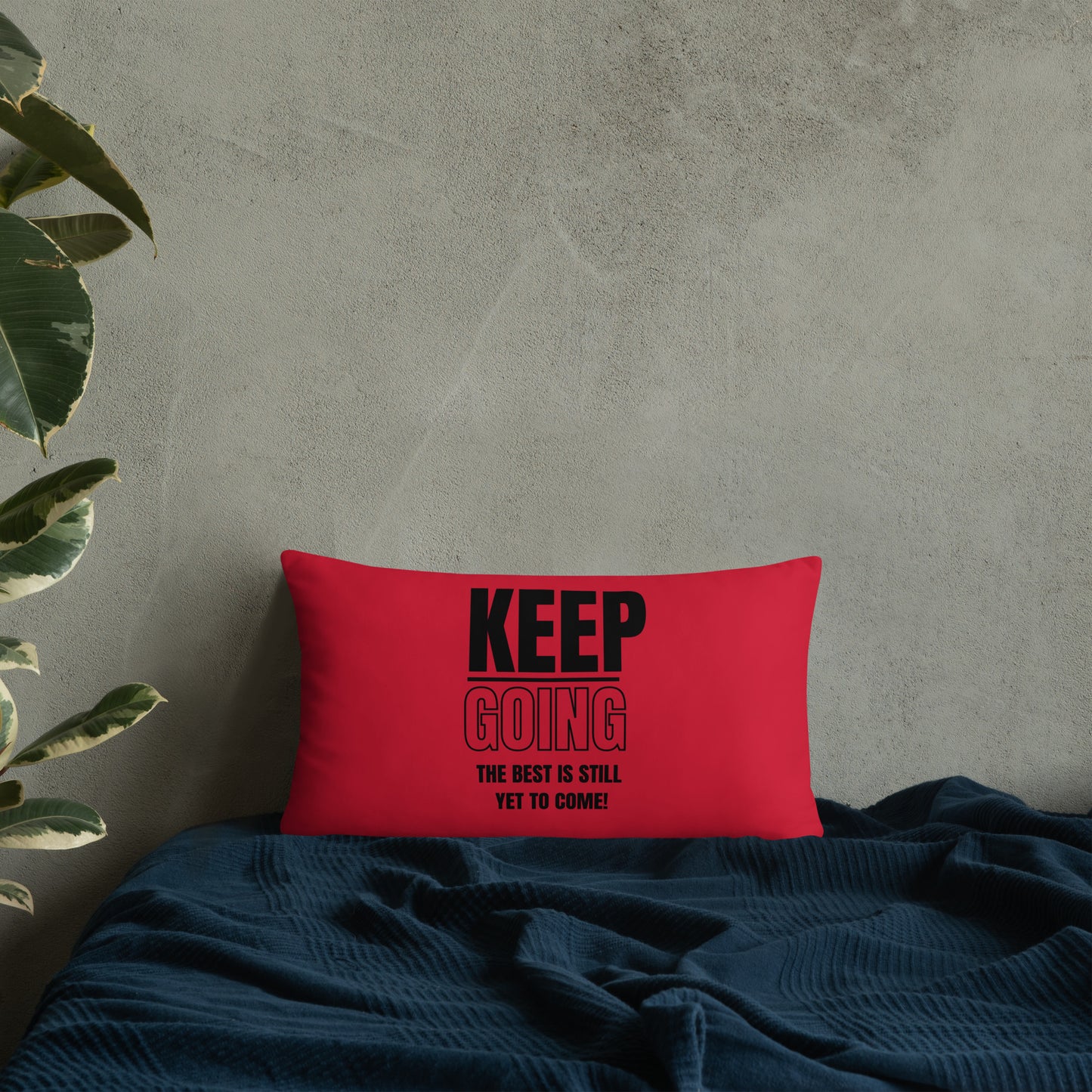 Basic Pillow-KEEP GOING (RED)