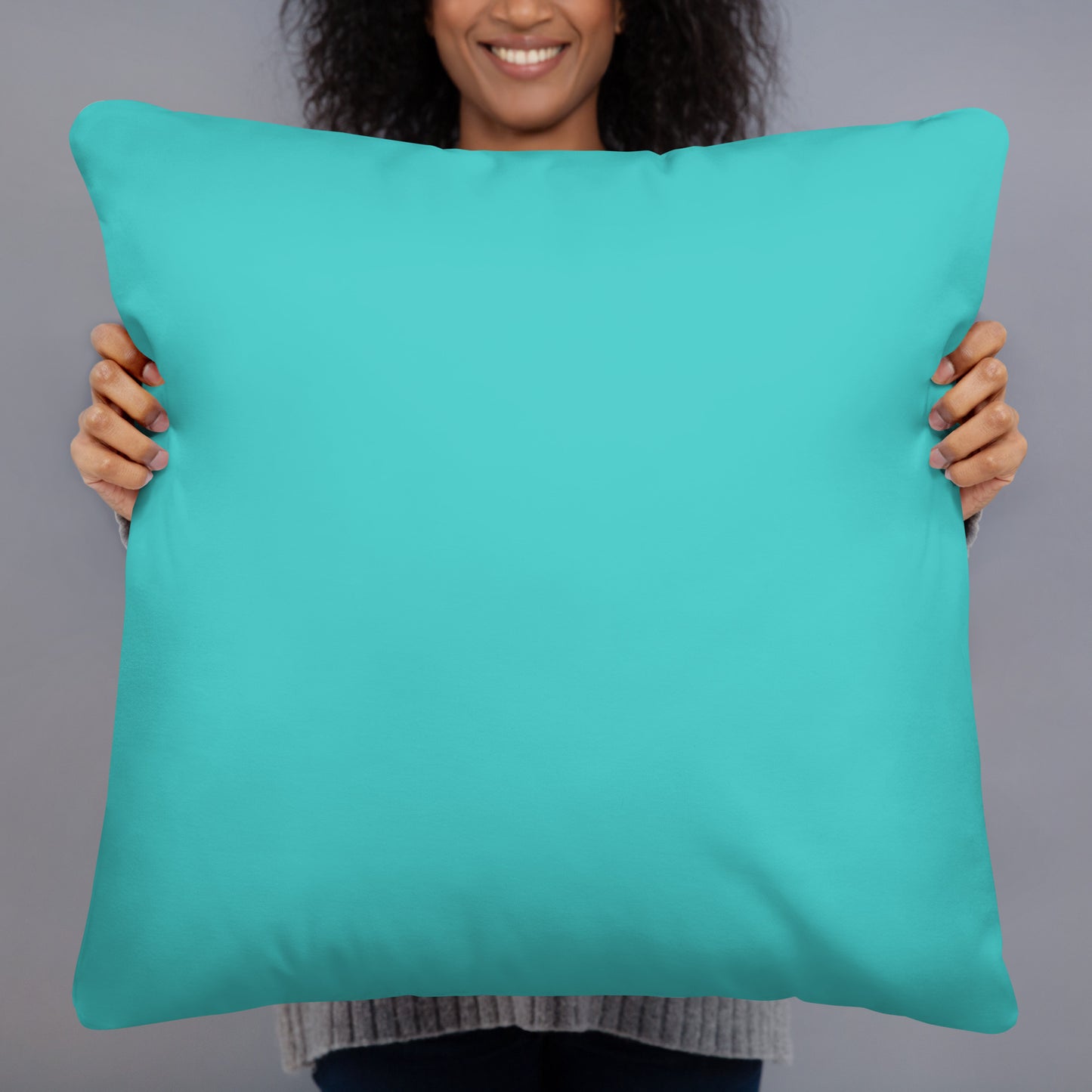 Basic Pillow-LOVE BIG (TURQUOISE)