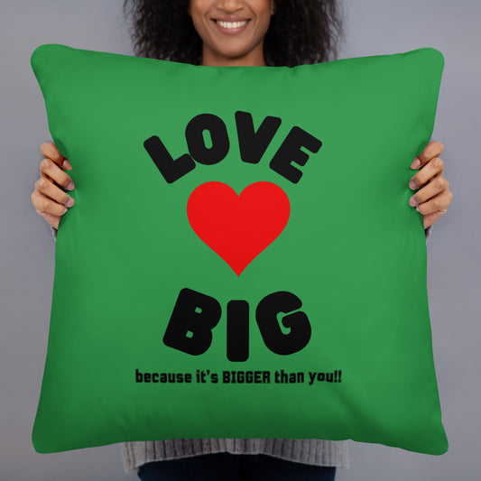 Basic Pillow-LOVE BIG (GREEN)