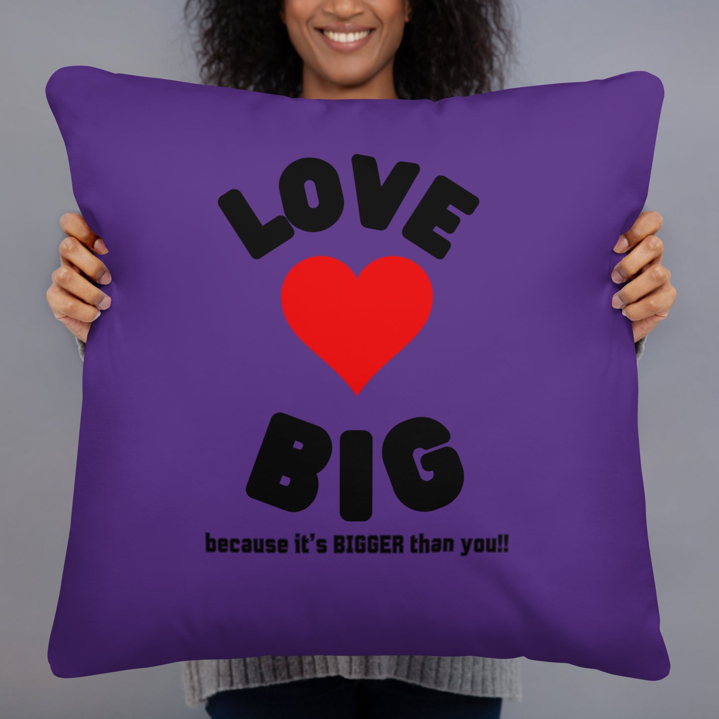 Basic Pillow-LOVE BIG (PURPLE)