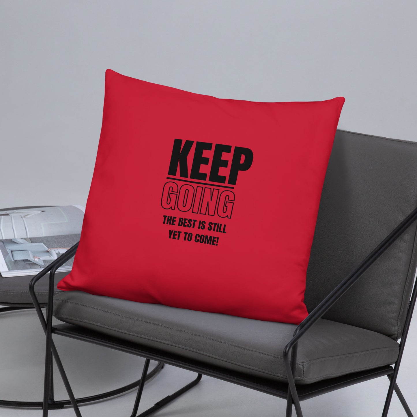 Basic Pillow-KEEP GOING (RED)