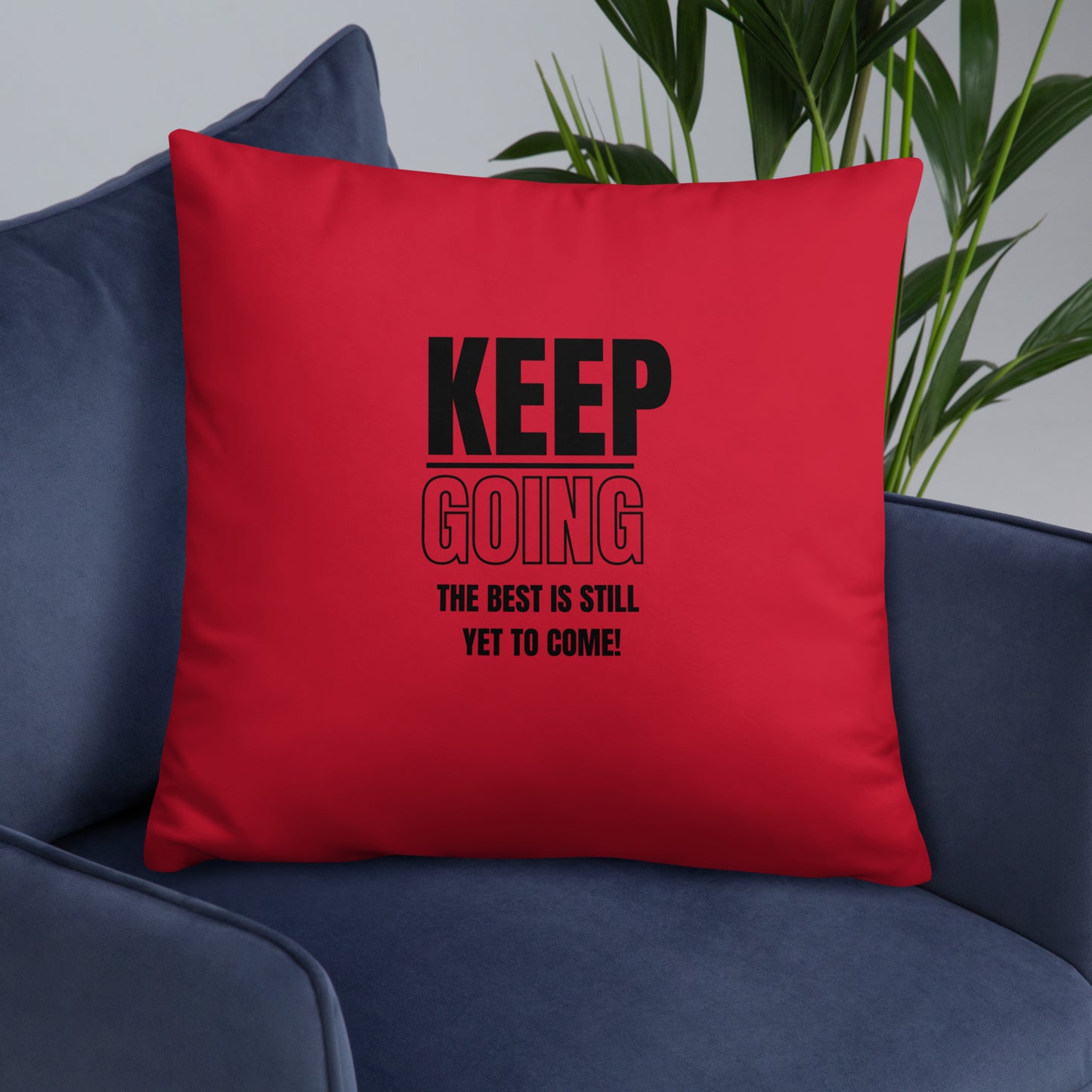 Basic Pillow-KEEP GOING (RED)