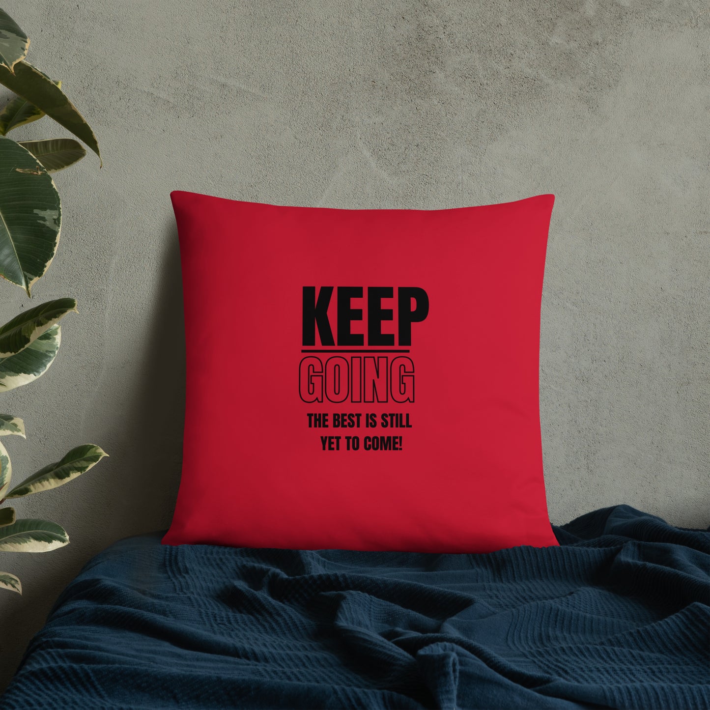 Basic Pillow-KEEP GOING (RED)