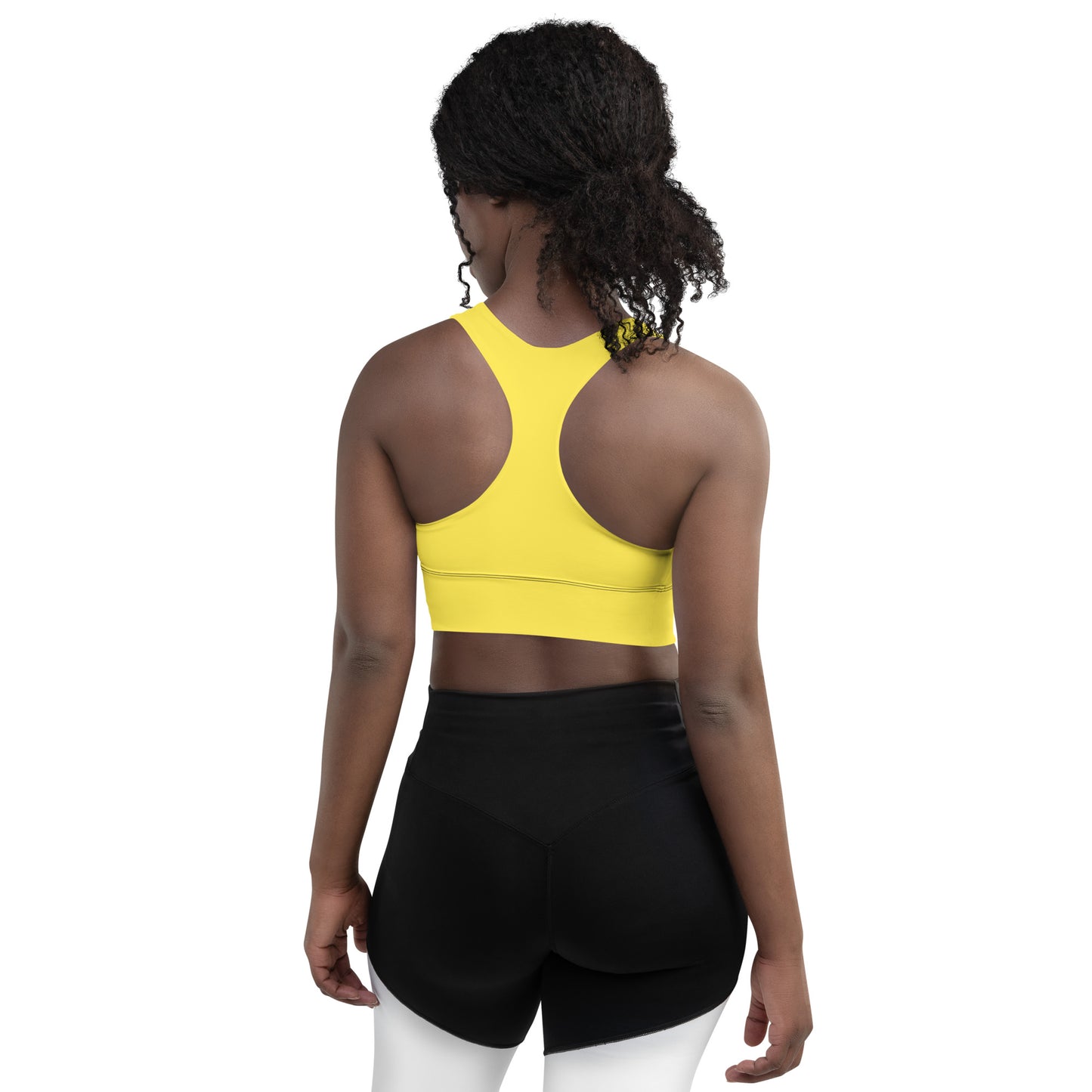 Longline Sports Bra-KEEP GOING (YELLOW)