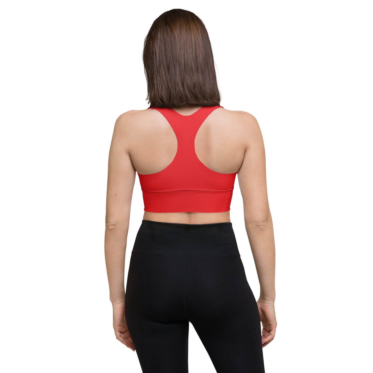 Longline Sports Bra-KEEP GOING (RED)