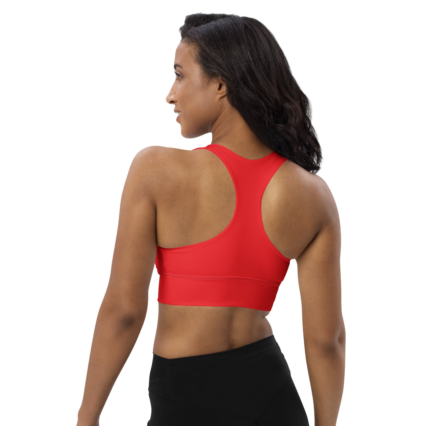 Longline Sports Bra-KEEP GOING (RED)