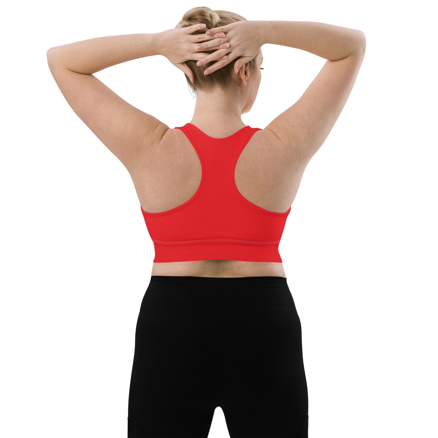 Longline Sports Bra-KEEP GOING (RED)