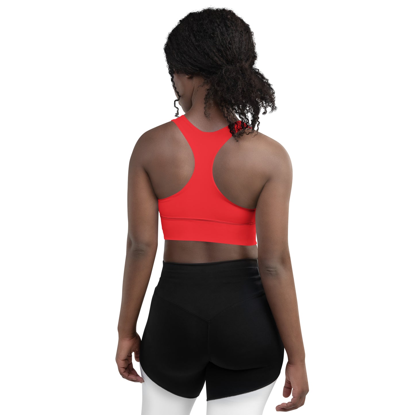 Longline Sports Bra-KEEP GOING (RED)