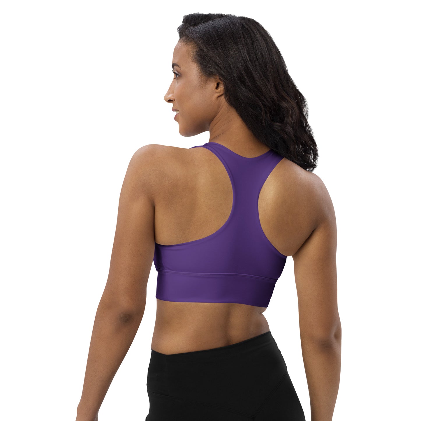 Longline Sports Bra-KEEP GOING (PURPLE)