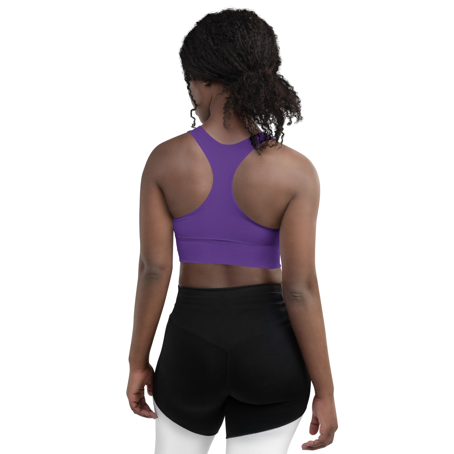 Longline Sports Bra-KEEP GOING (PURPLE)