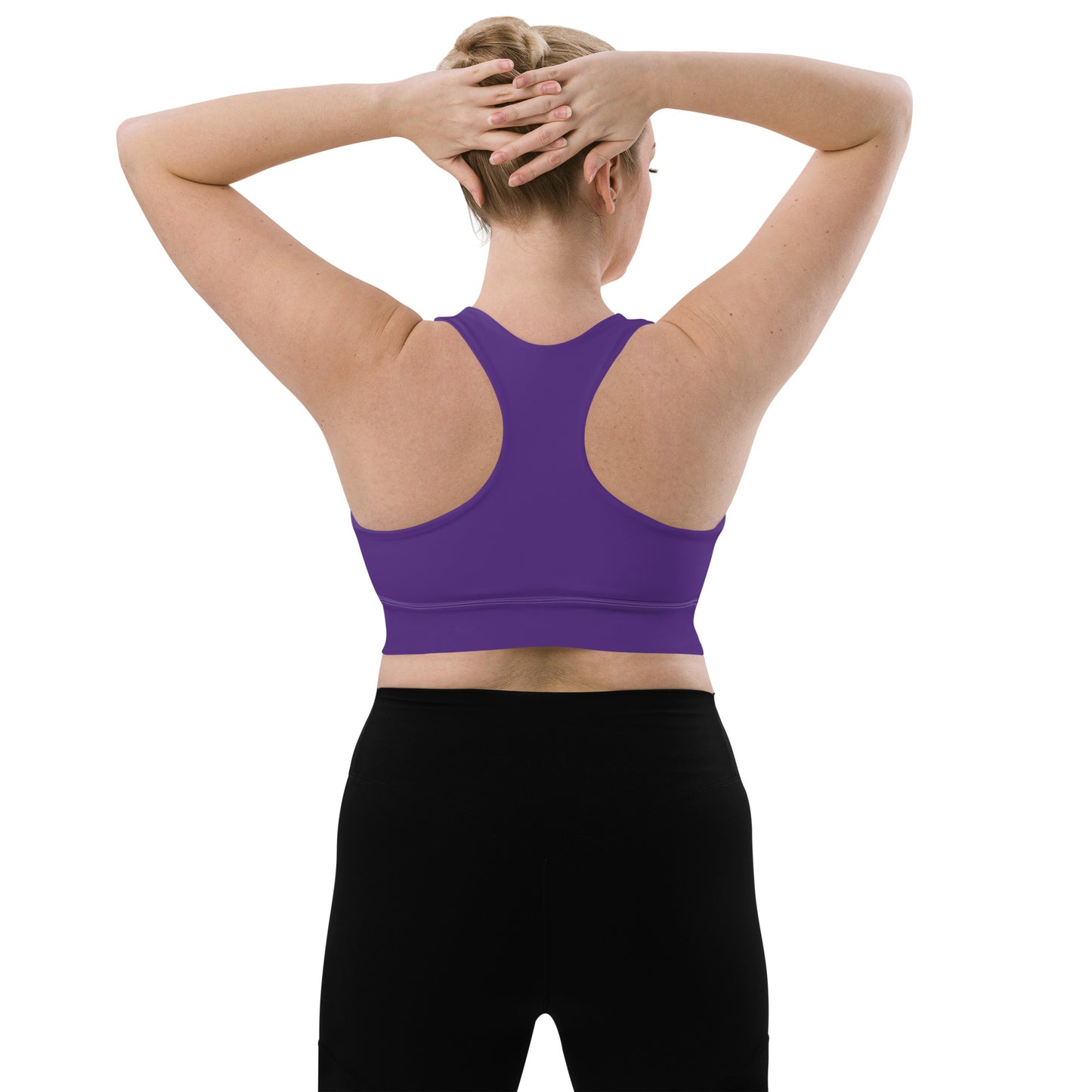 Longline Sports Bra-KEEP GOING (PURPLE)