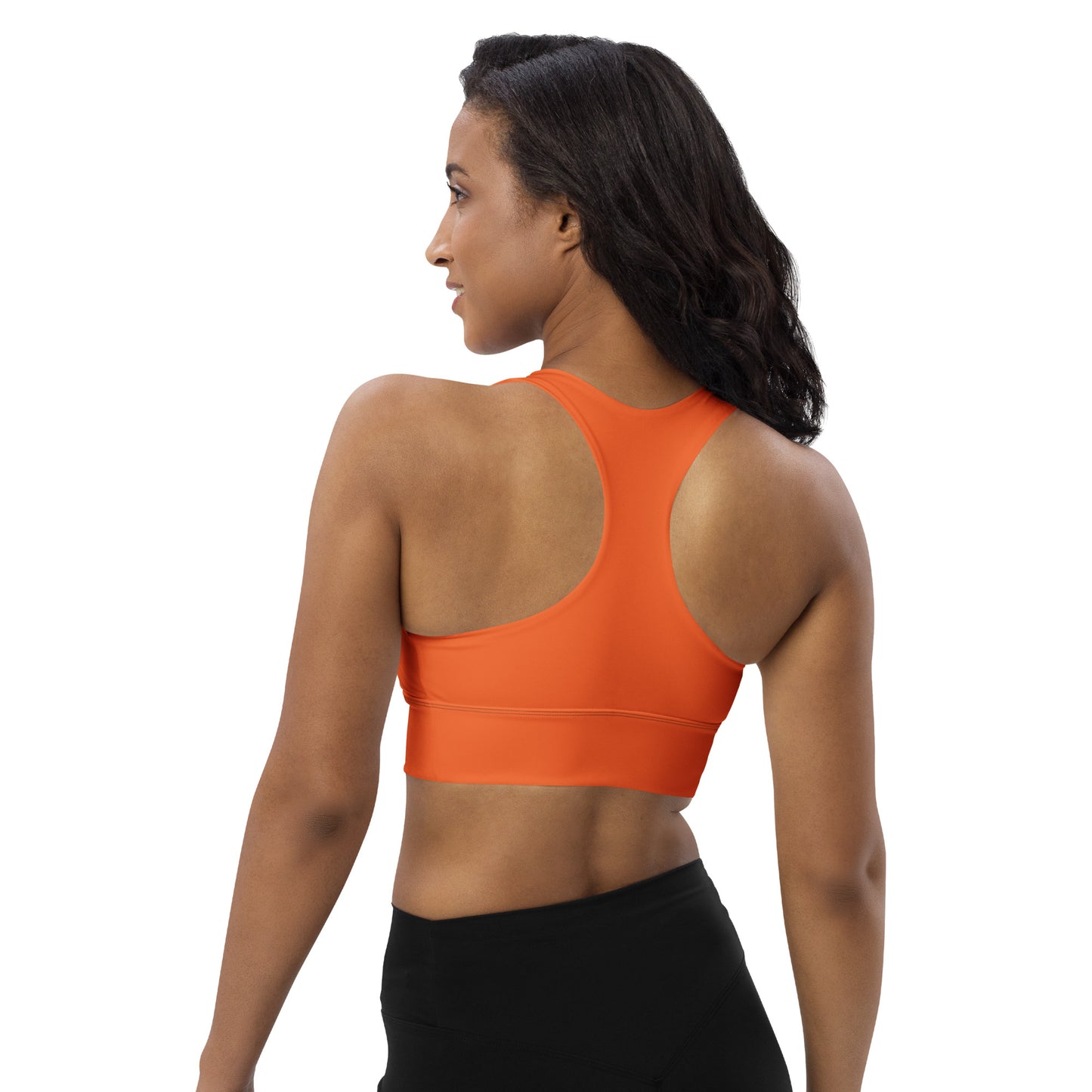 Longline Sports Bra-KEEP GOING (ORANGE)