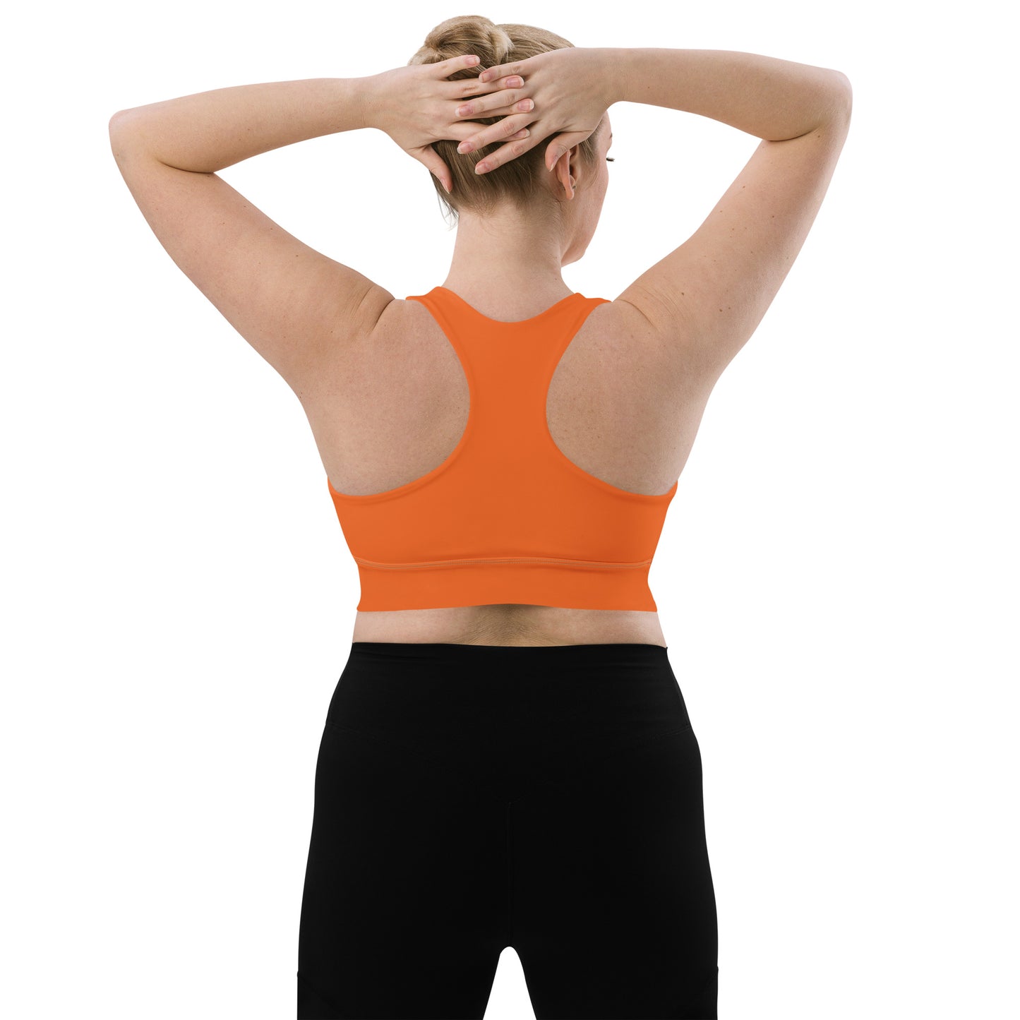 Longline Sports Bra-KEEP GOING (ORANGE)