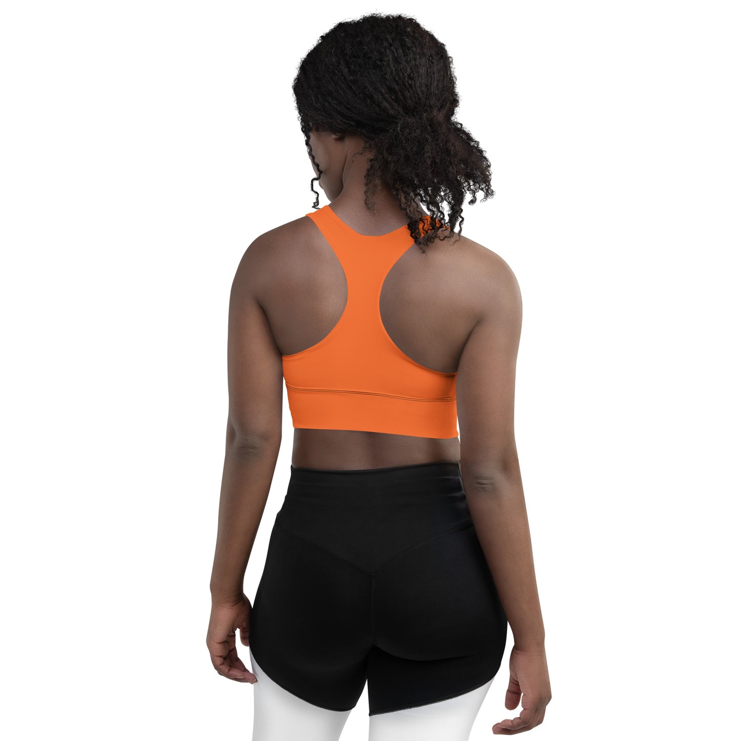 Longline Sports Bra-KEEP GOING (ORANGE)