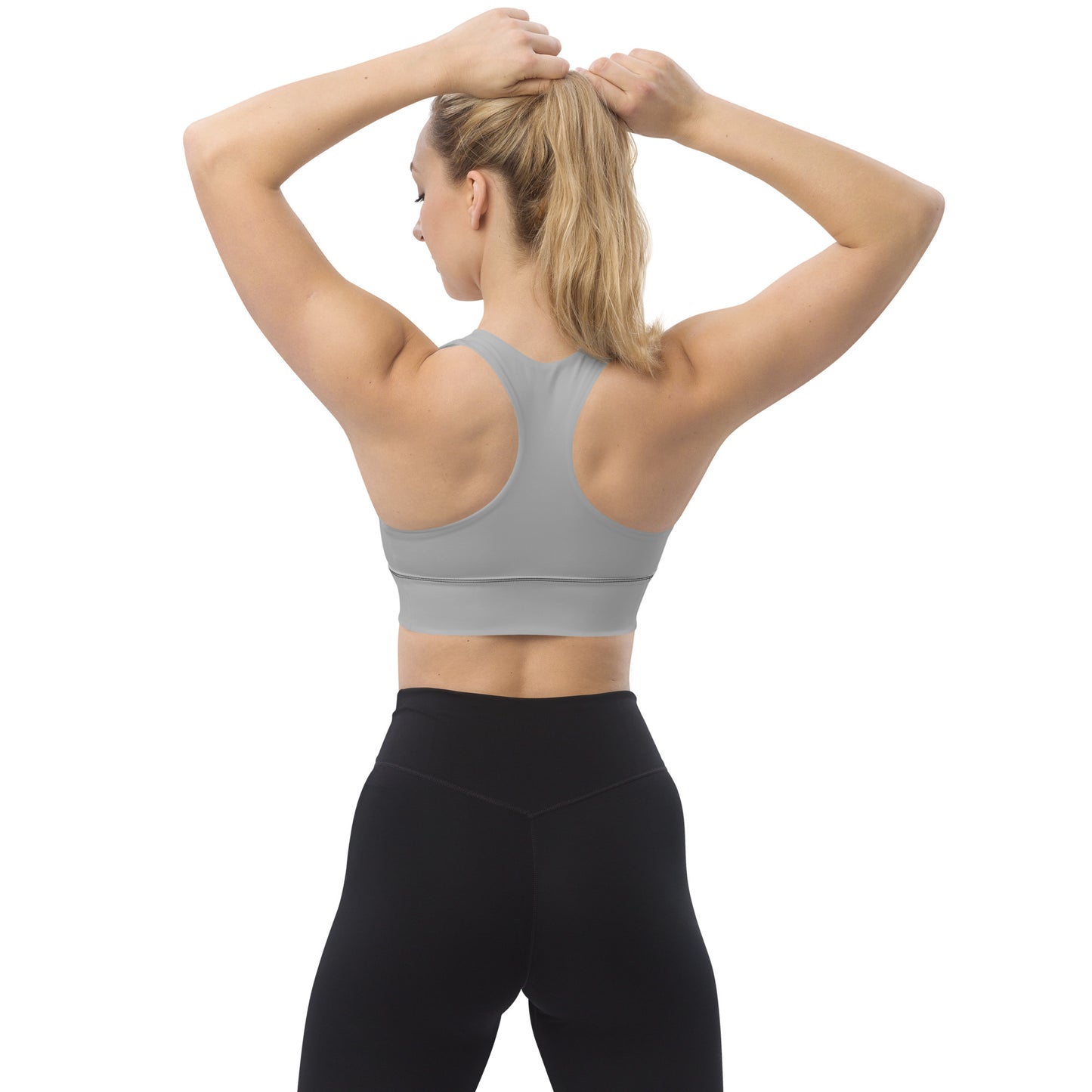 Longline Sports Bra-KEEP GOING (GREY)