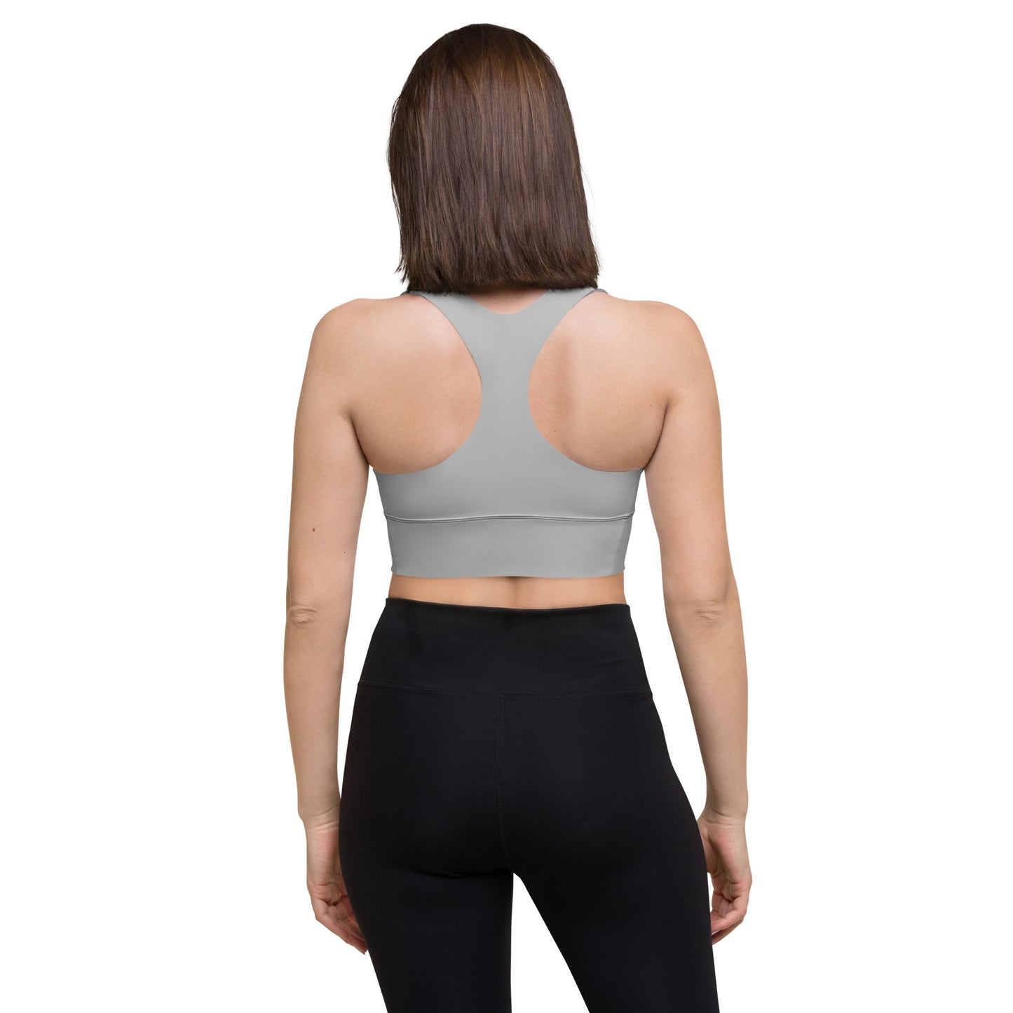 Longline Sports Bra-KEEP GOING (GREY)