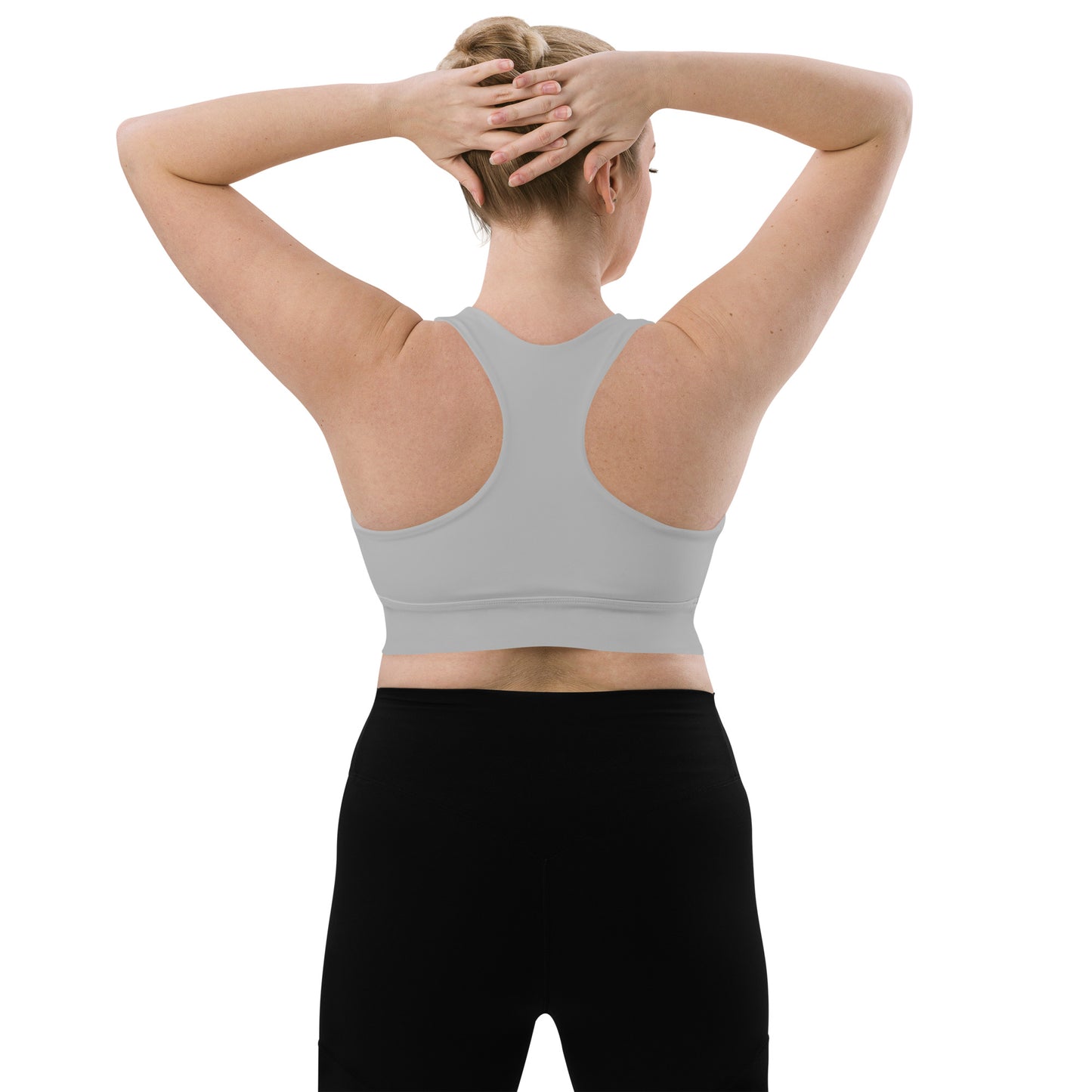 Longline Sports Bra-KEEP GOING (GREY)