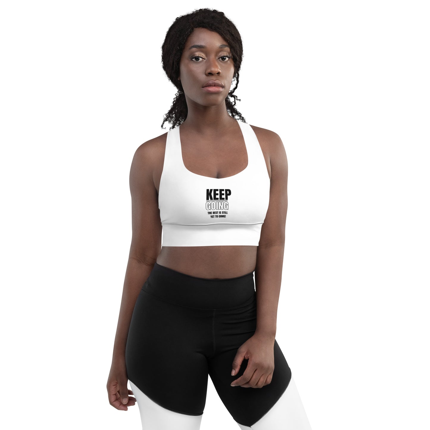 Longline Sports Bra-KEEP GOING