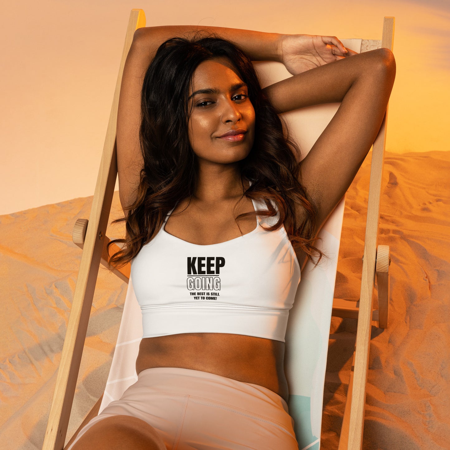 Longline Sports Bra-KEEP GOING