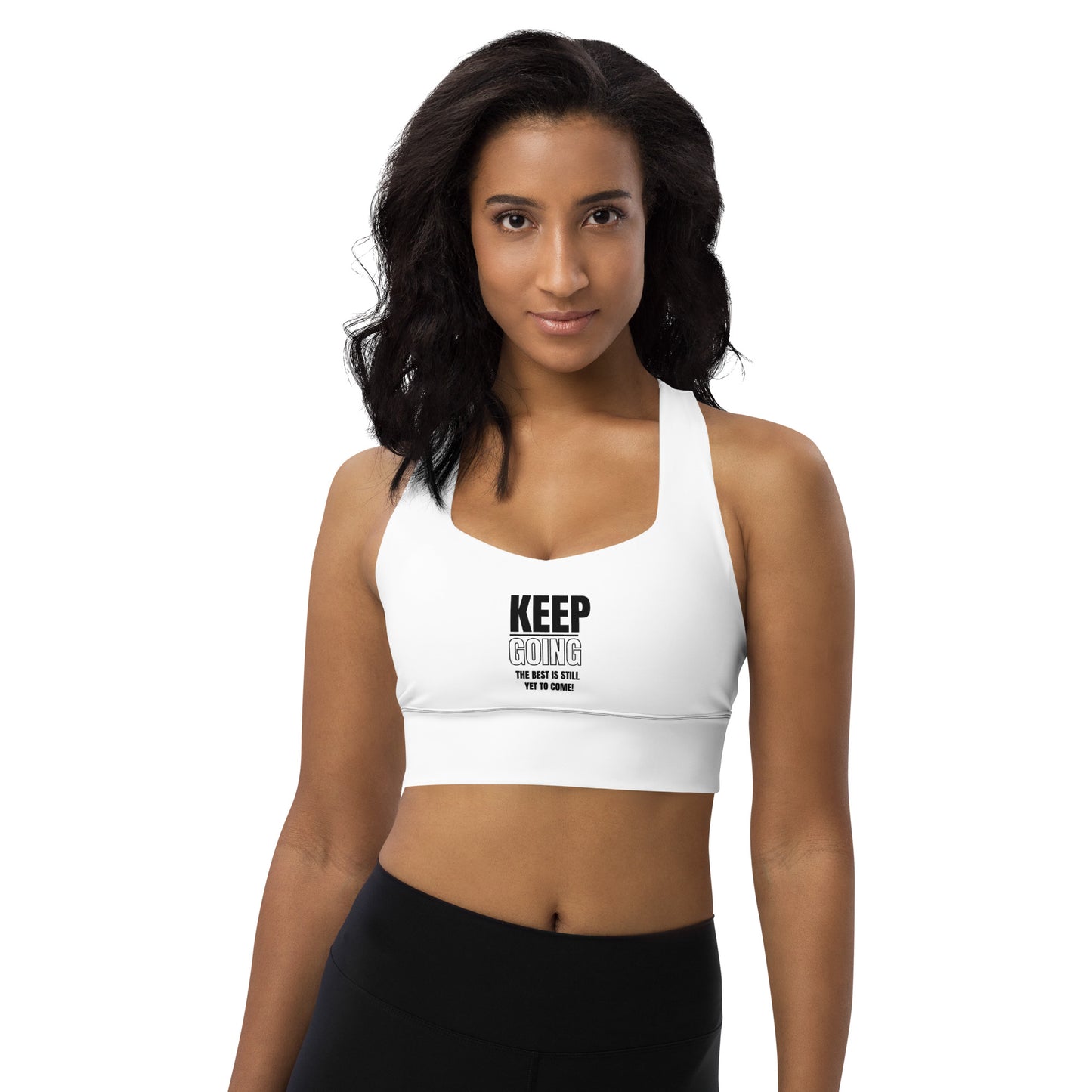 Longline Sports Bra-KEEP GOING