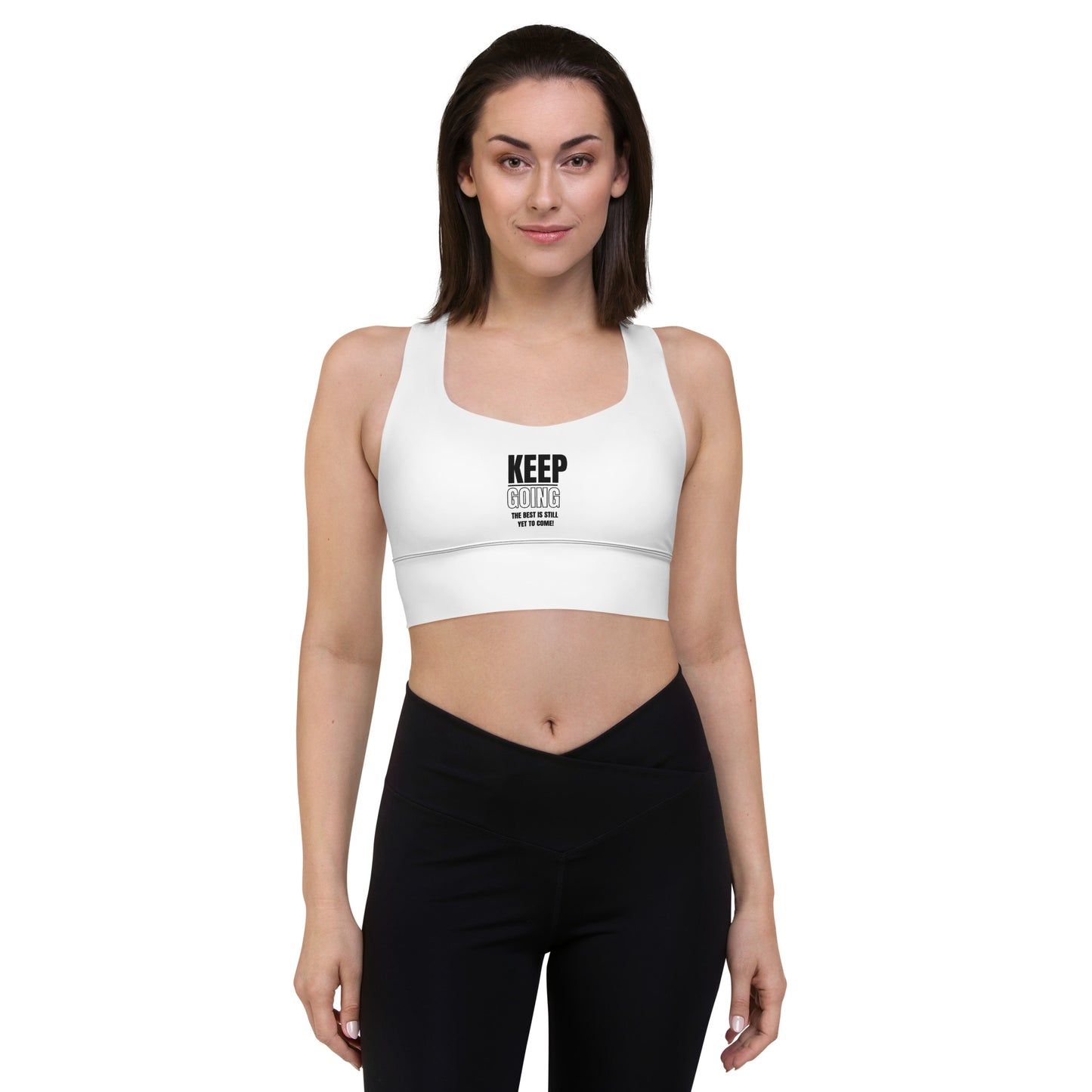 Longline Sports Bra-KEEP GOING