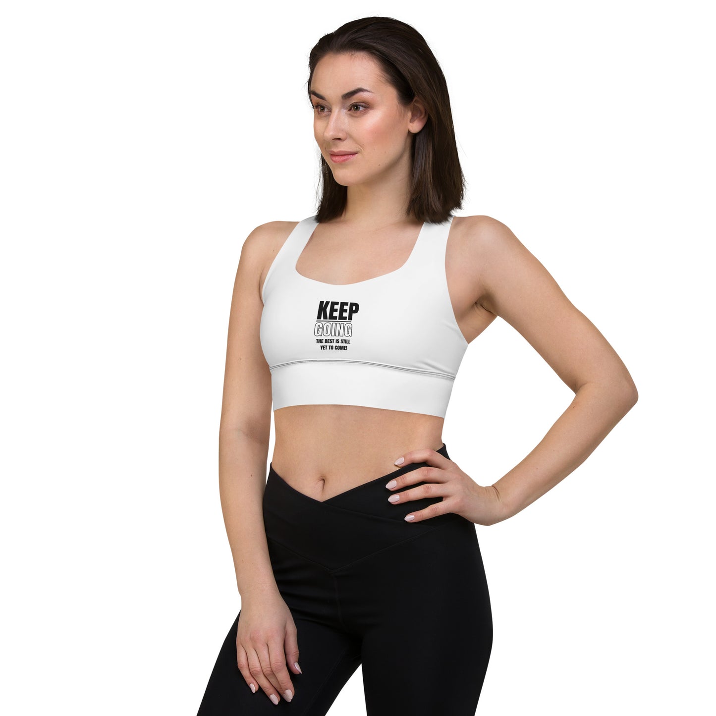 Longline Sports Bra-KEEP GOING