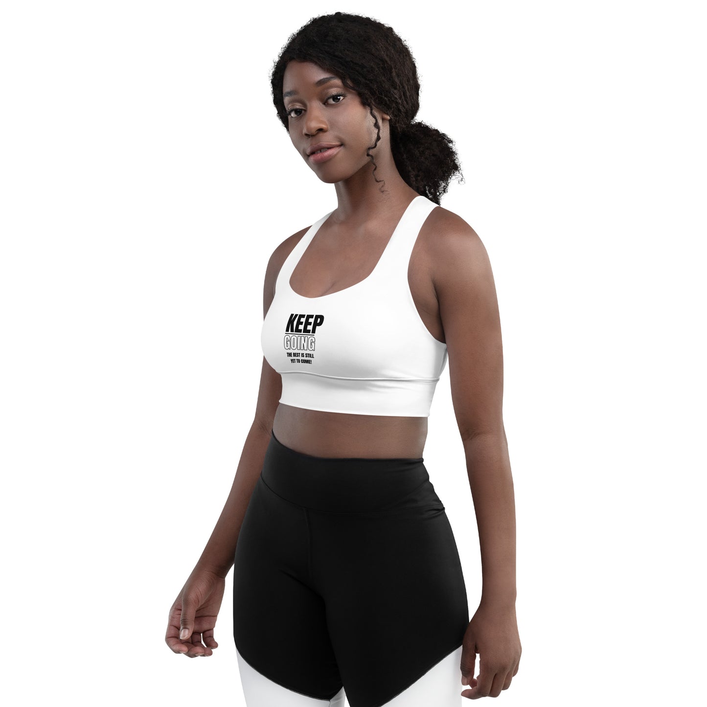 Longline Sports Bra-KEEP GOING