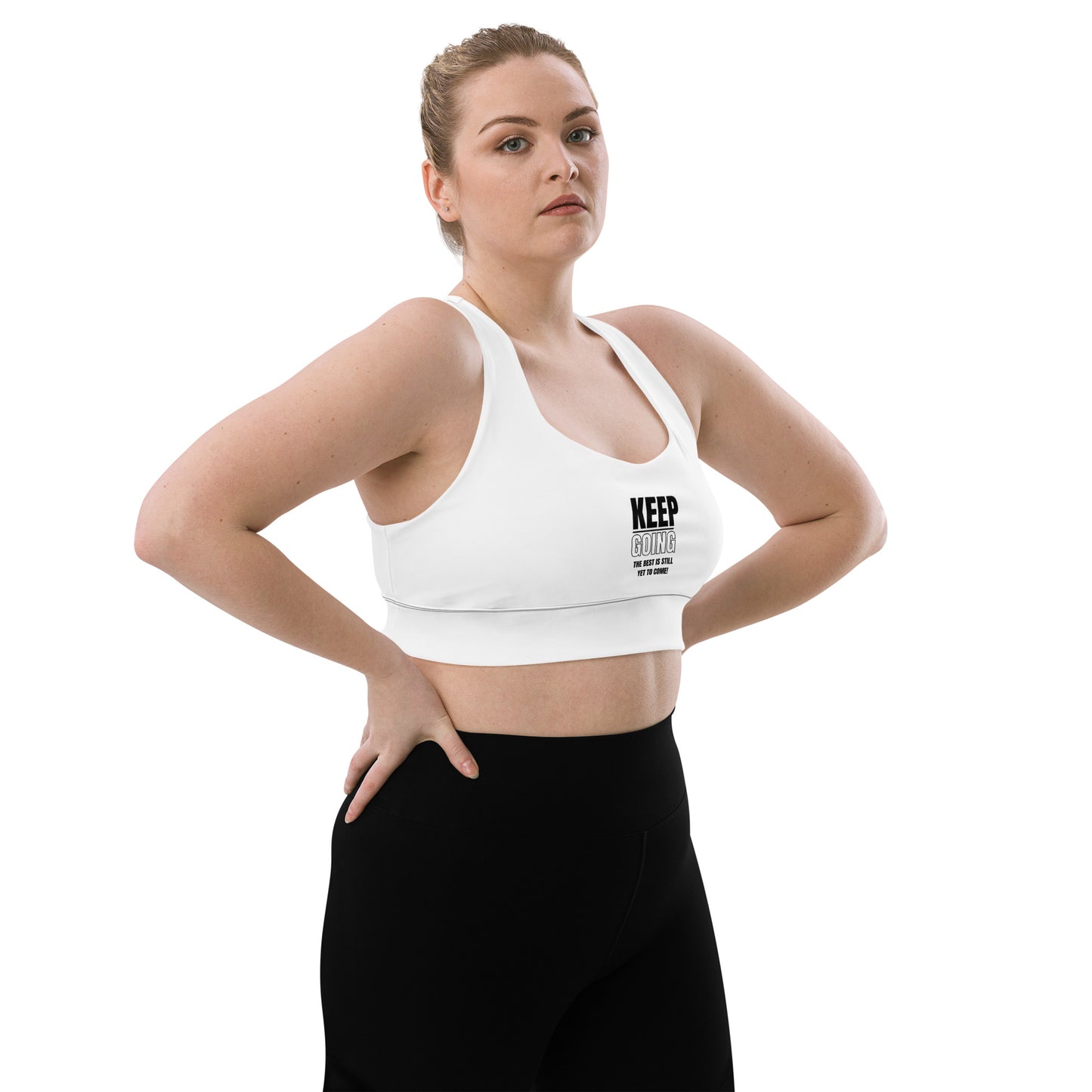 Longline Sports Bra-KEEP GOING