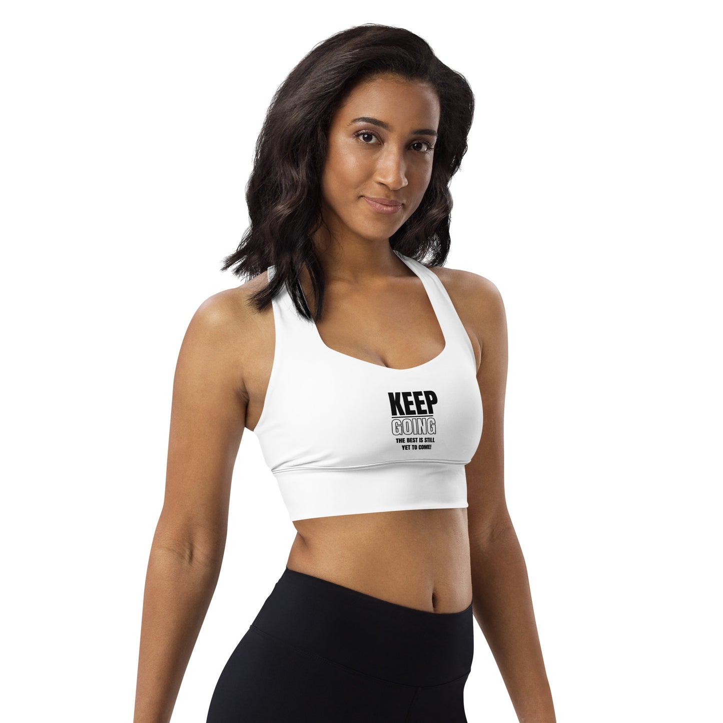 Longline Sports Bra-KEEP GOING