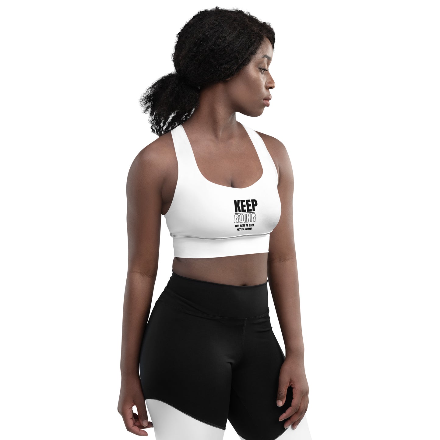 Longline Sports Bra-KEEP GOING