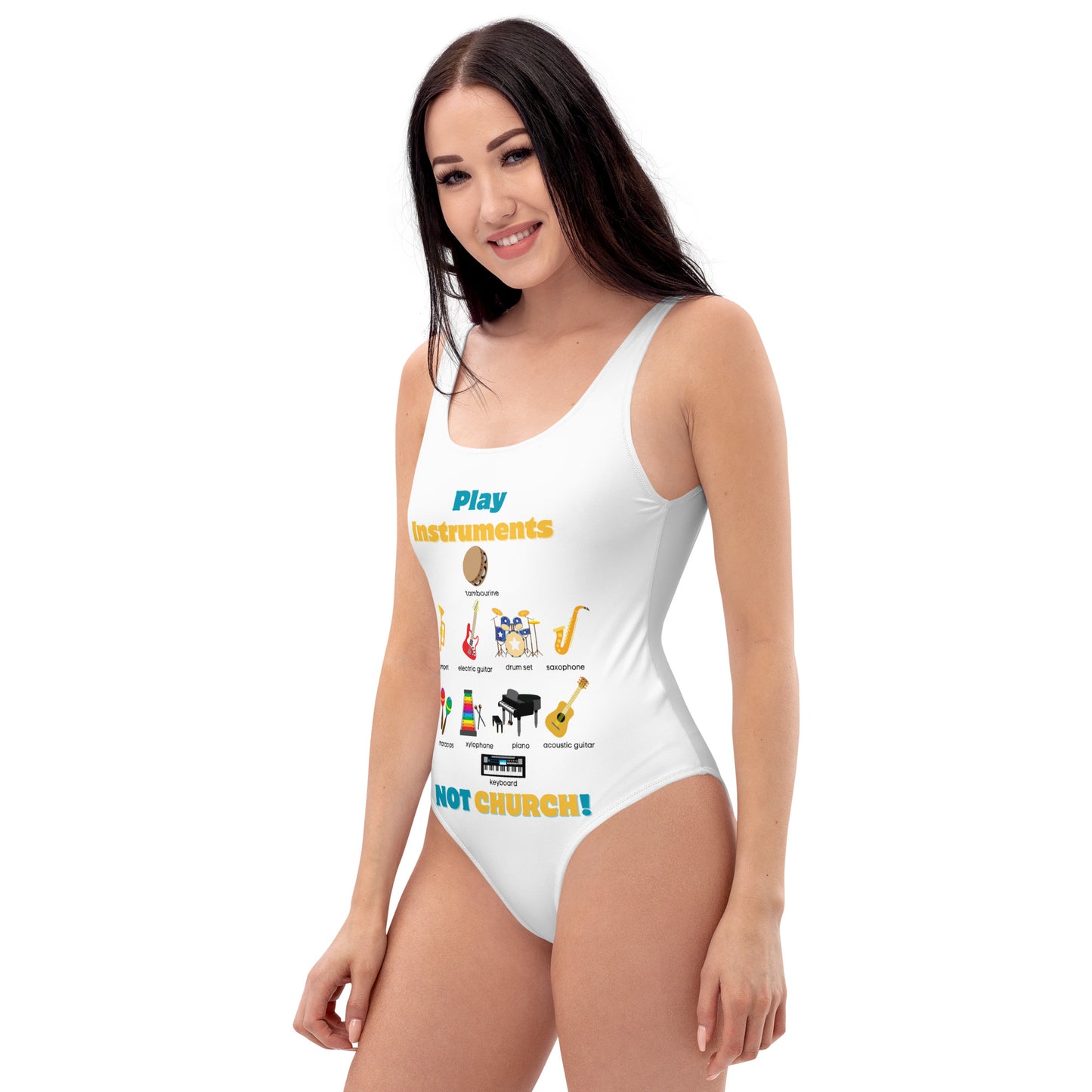 One-Piece Swimsuit-Play Instruments NOT Church