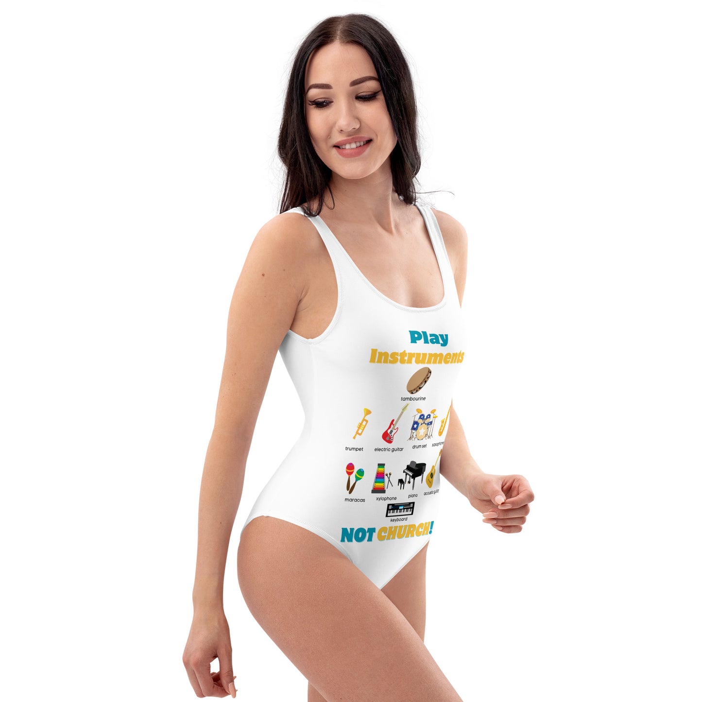 One-Piece Swimsuit-Play Instruments NOT Church